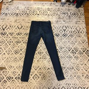 Ag Adriano Goldschmied Dark Blue High Rise Skinny Jeans